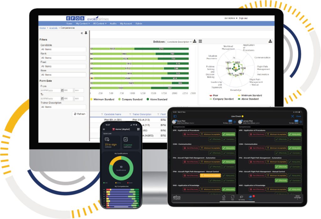 EFOS Training Analytics give you powerful reporting tools with built in AI integrations.